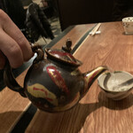 レストランRyu - 松阪産マイヤーレモンの温かいレモネード　　　　　　　　　　　　　寒いので、お口直しは温かいもので…                                    シェフが注いでくれます！