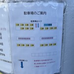 ラーメン二郎 - 【再訪】駐車場の説明