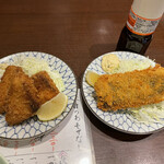 庄や - ぶりカツ、いわしフライ