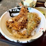 蕎麦処 みかわ - 天丼 (海老二尾 野菜二品) 小