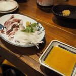 卓 - イワシ刺身その１