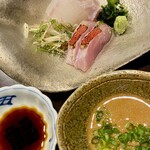 Benkeibashi Seki - お造り　金目鯛と平目