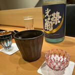 Washoku Iikura - 佐賀で人気の日本酒だそうです。光栄菊 月影。初めていただきました。こちらも無濾過 生原酒。ピチピチ感が好みのお味でした♡
