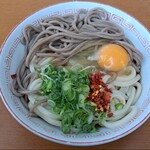 池内うどん店 - うどん2玉+蕎麦1玉「アベック(温)」