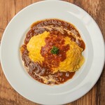 Melty Omelette Rice with special demi-glace sauce