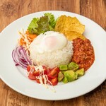8-item spicy taco rice with vegetables and eggs