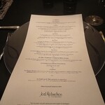 ガストロノミー ジョエル・ロブション - メニュー