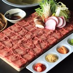 Cow tongue shabu shabu (2 servings)