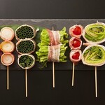 selection 5 skewers (includes lettuce wrapped skewers)