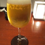 味すゞ亭 穏香 - 会員サービスのグラスビールです