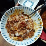 ナカガワ☆スエ食堂 - タレをかけてリゾット風！デブまっしぐら笑