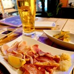 うどんde九州ダイニング 昌屋 - 地鶏刺しとパパイヤ漬けと生ビール