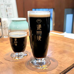 道後麦酒館 - 漱石ビールグラス、ミニグラス