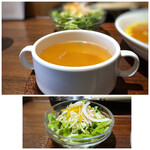 カフェ キャット＆フィッシュ - ◆スープとサラダ