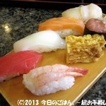 すし道楽  塩沢本店 - ラーメンセットのお寿司