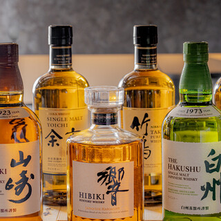 ジャパニーズウイスキーをはじめ、厳選した国産酒を堪能