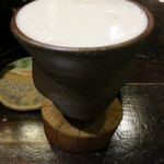 手作りコップのビール