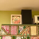 リトルスパイス - TV横に飾っていただいた一周年記念のプレゼント