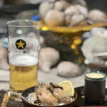 立川CLAMS - 牡蠣燻製のオイル漬け 680円。