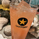 立川CLAMS - 貝LOVEトマトサワー蛤エキス 750円。