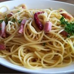 Jolly pasta - ベーコンのペペロンチーノ（大盛）_2013年6月