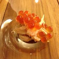 田久鮓 - 毛ガニのイクラのせ