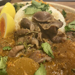 スパイスカレー あかつ亭 - ◎大根と鯖のカレー¥990の1種盛り一択！
      ◎砂肝マサラ¥220
      ◎卵のピクルス¥110