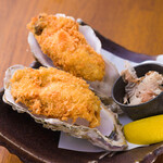 Large fried Oyster with takuan tartar sauce 1 piece