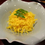 礒田 - 生カラスミと錦糸卵のご飯