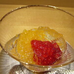 礒田 - あまおうとデコポンの白ワインジュレかけ