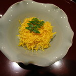 礒田 - 生カラスミと錦糸卵のご飯