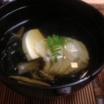 かず味家 - アイナメとじゅん菜と筍のお吸い物