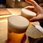 天ぷらあら木 - ビールで乾杯☆