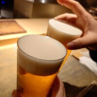 天ぷらあら木 - ビールで乾杯☆