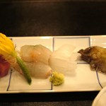 新宿割烹 中嶋 - お造りと、鳥貝の握り