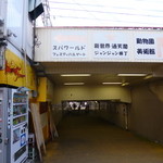 平野屋 - 2013.06 動物園前から通天閣方面に向かって、こんな怪しげなガードをくぐった先にお店はあります：笑