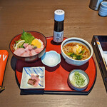 和食麺処 サガミ  - 料理写真:黒瀬ぶり丼と柚子おろしそば（温）