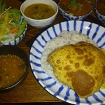 上亀 - ・深川インド定食 1000円
            ＋カレー一種 400円