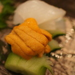 鮨匠 のむら - ウニとイカ。