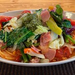 忍田農園野菜のトマトソースパスタ