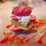 グリルうかい - いちごのミルフィーユ