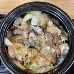 手打蕎麦のたぐと - 親子丼に牡蠣トッピング