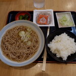 満悦食堂 - そば＋納豆ご飯