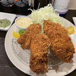 とんかつ 椛 - 牡蠣フライ定食1800円