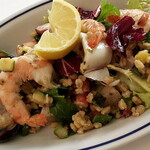 Seafood and spelt salad