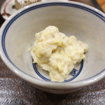 銀座おかもと - 湯葉の玉子とじ。コノワタの風味がついてます。