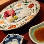 銀座すがの - 左下の、液体塩！昆布と日本酒と塩のタレがまろやかでうまし(^ω^)