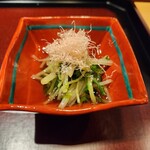 銀座すがの - しゃきしゃきの水菜