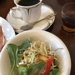 煎豆茶館　杣 - モーニングセットのサラダ