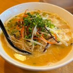 麺場　鶏源 - 鶏白湯辛タンメン(アップ)